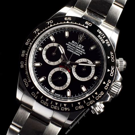 rolex daytona black dial ceramic|rolex daytona price chart.